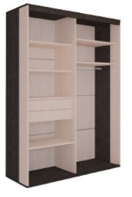 Шкаф купе с ящиками Конго (Термит)